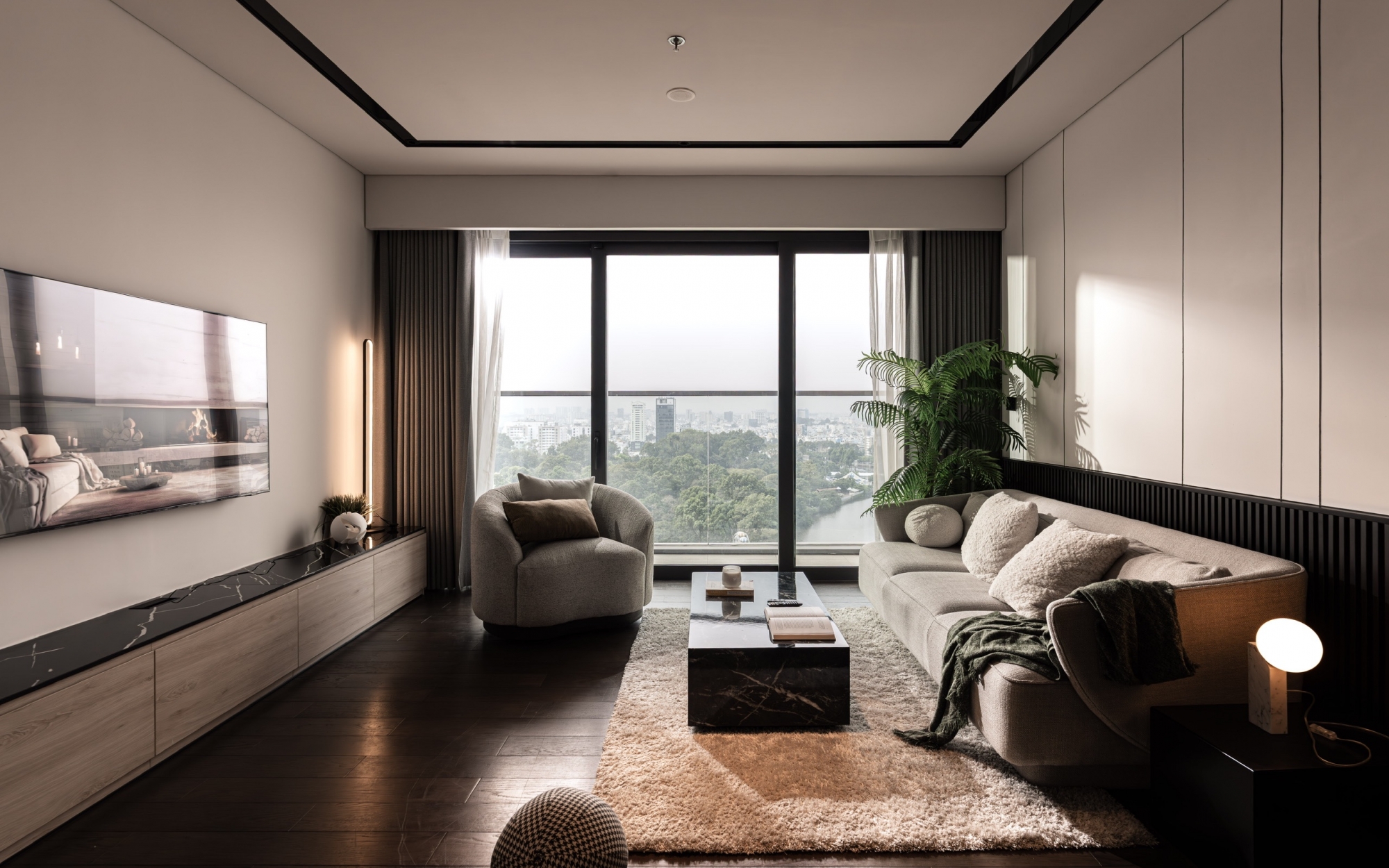 Luxury 2 bedroom river view apartment for rent at Grand Marina Saigon