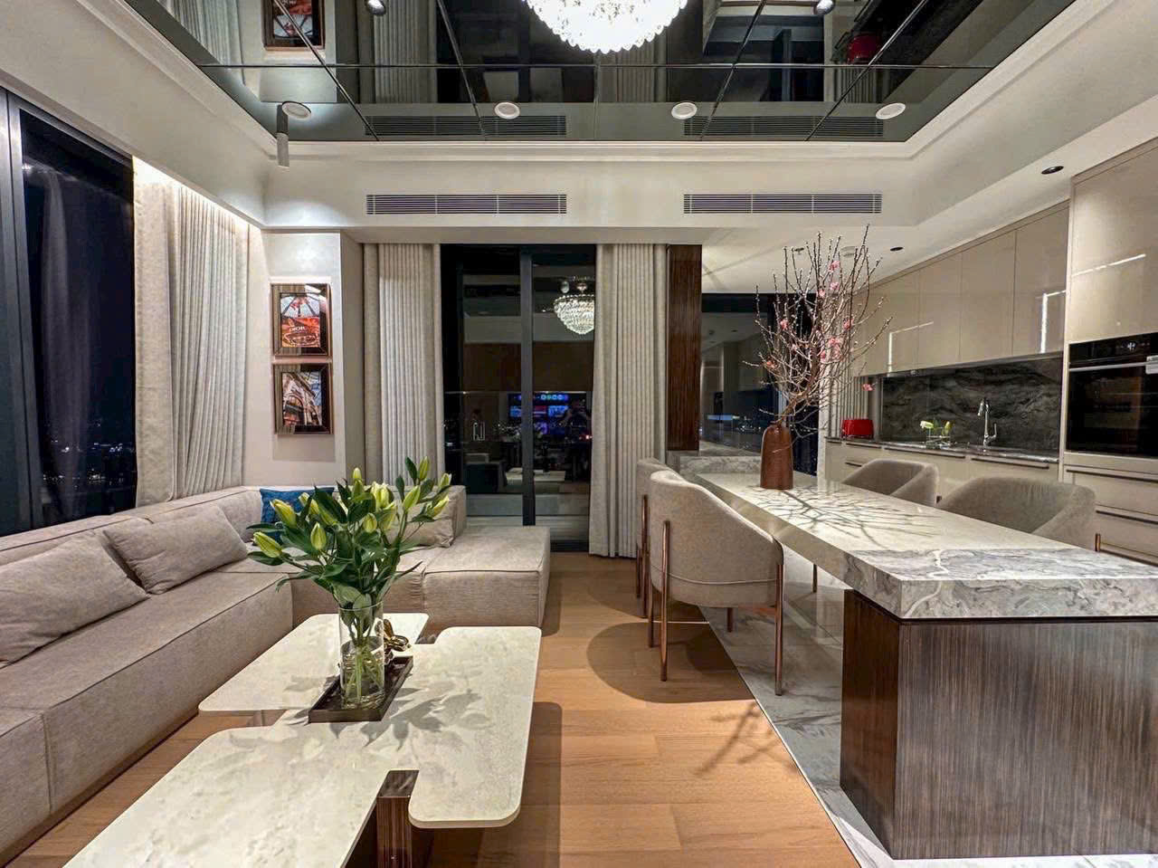 Luxury 3 bedroom apartment for rent at Grand Marina Saigon river and Bitexco view