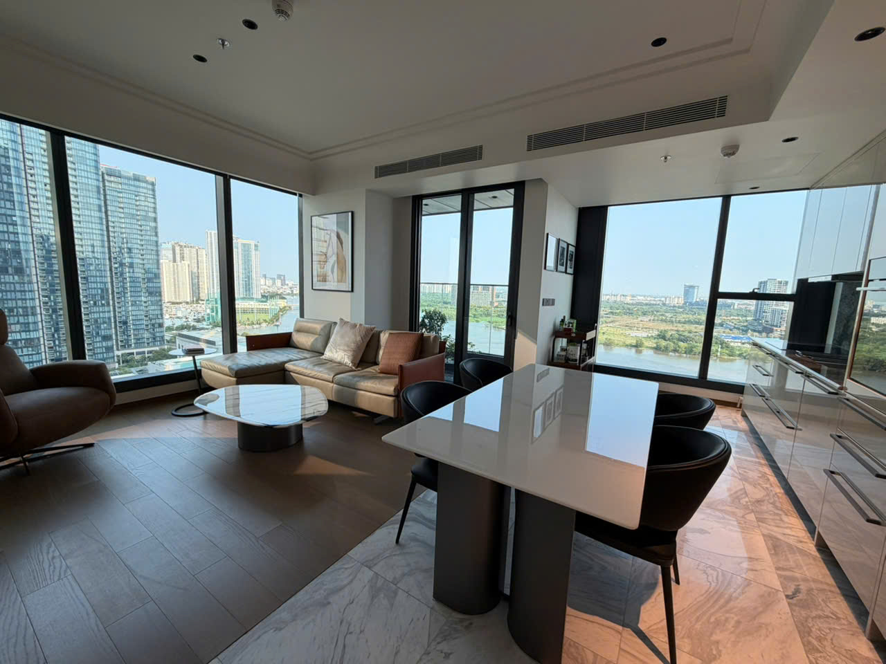 Luxury 3 bedroom river view apartment for rent at Grand Marina Saigon