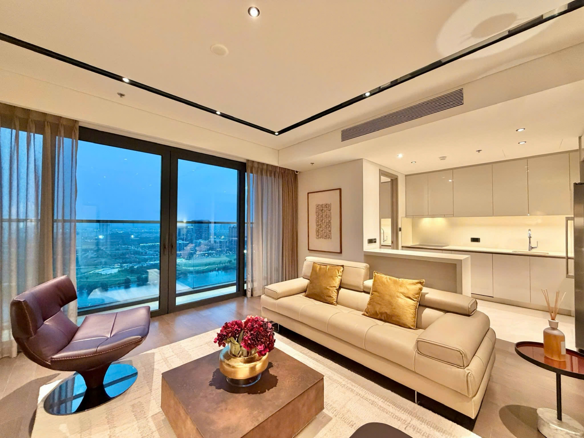 Luxury 3 bedroom apartment for rent in Grand Marina Saigon Lake with beautiful river view