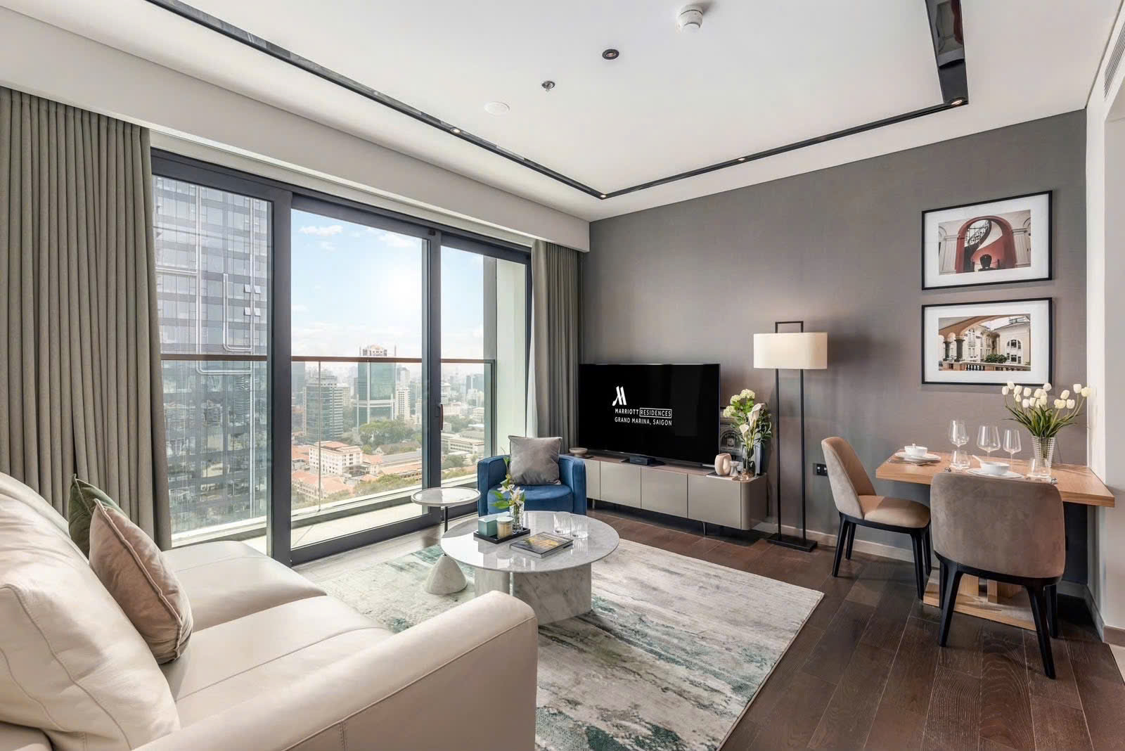 Elegant 1 bedroom apartment for rent at Grand Marina Saigon Lake Tower with premium fully furnished interiors
