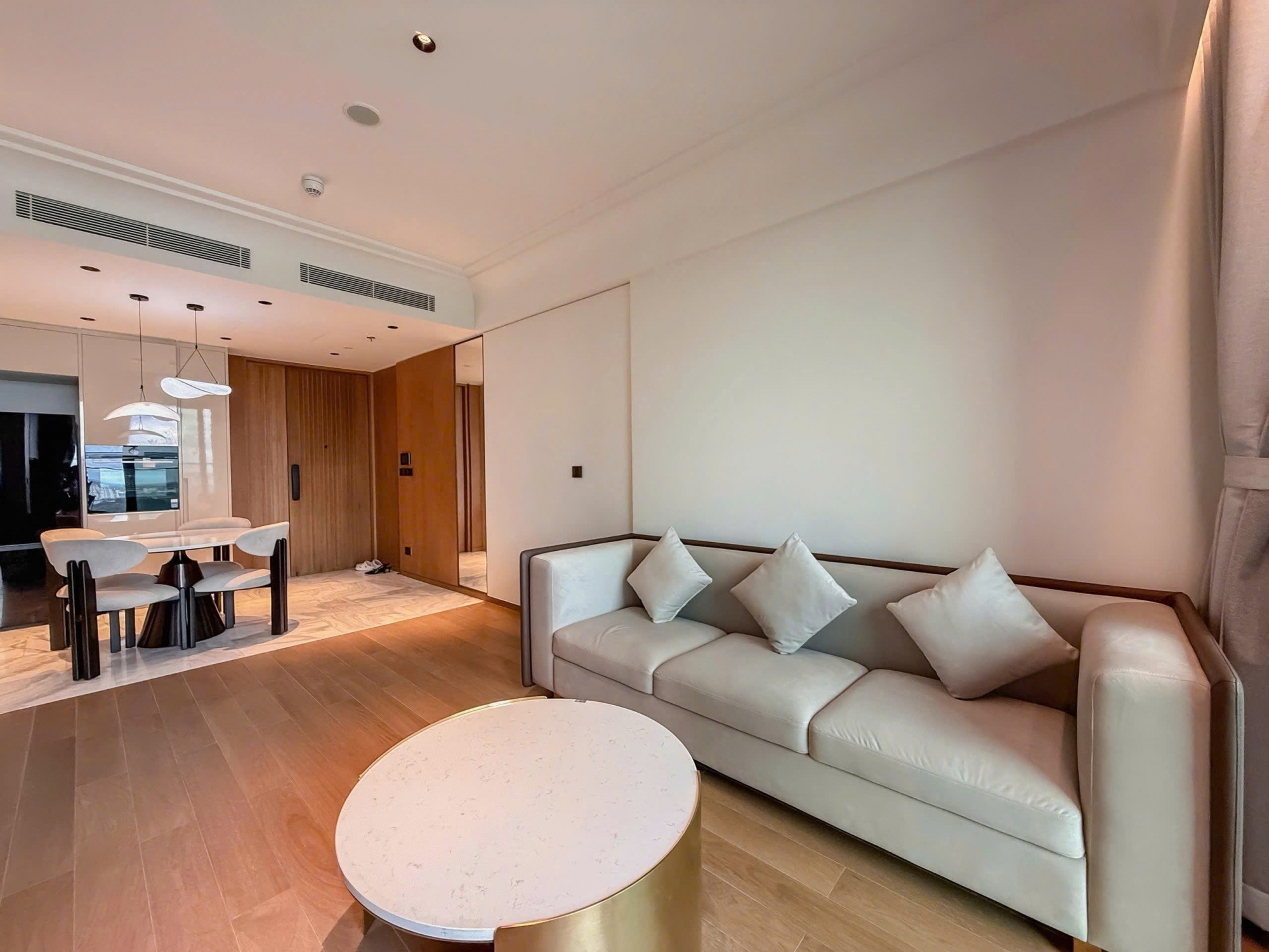 Corner 2 bedroom apartment for rent at Grand Marina Saigon with direct river view and premium furnishings