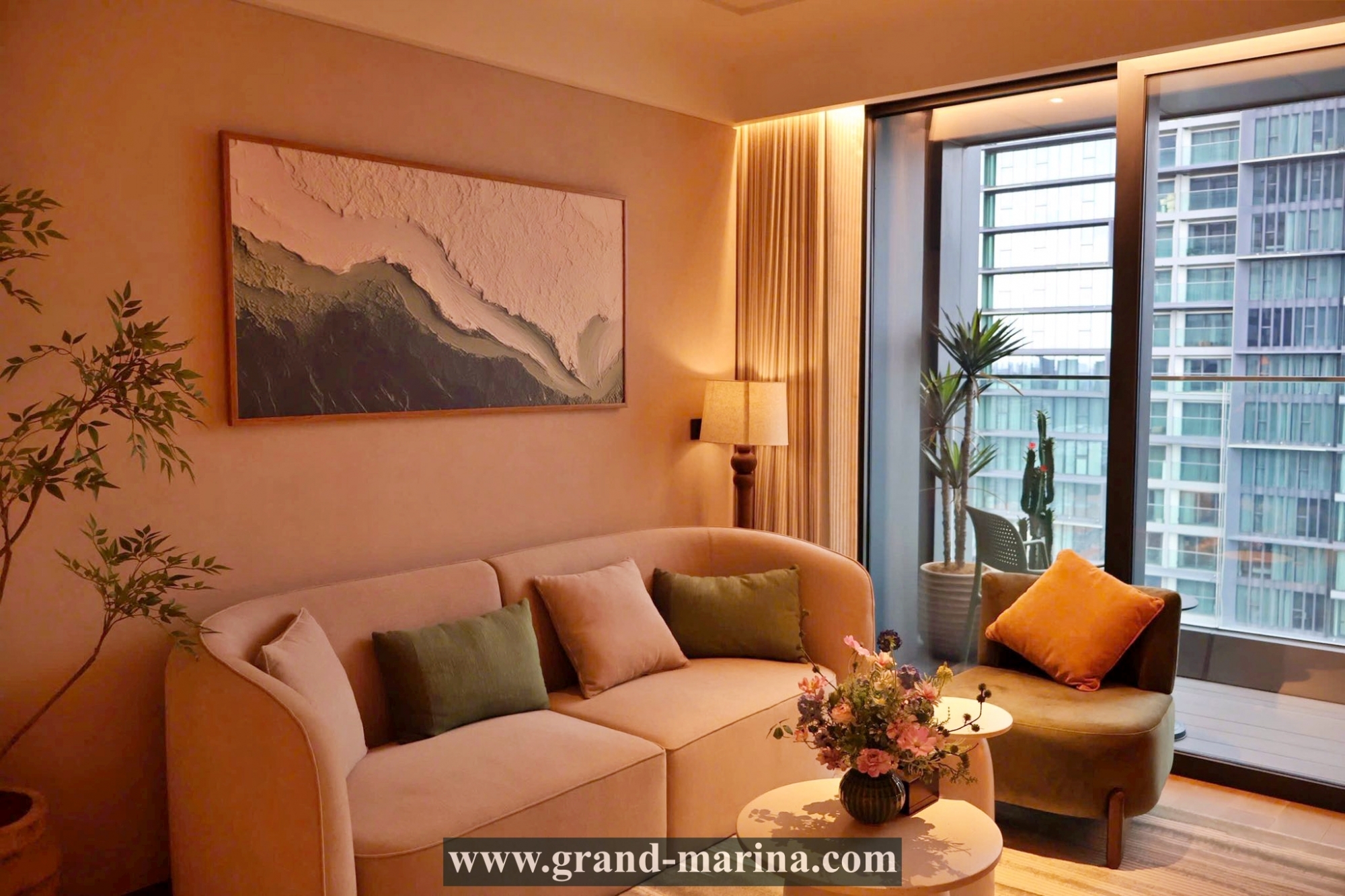 A beautiful 2-bedroom apartment for rent in Sea tower - Grand Marina Saigon - managed by JW Marriott